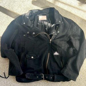 Free People We the Free Rebel Rebel Knit Moto Jacket Size Medium
